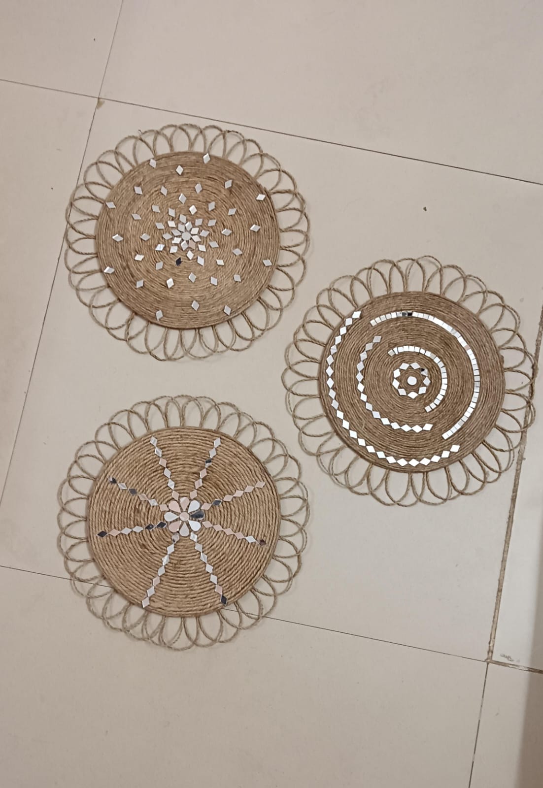Quiet Tide woven wall art set